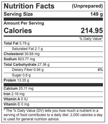 Nutrition facts