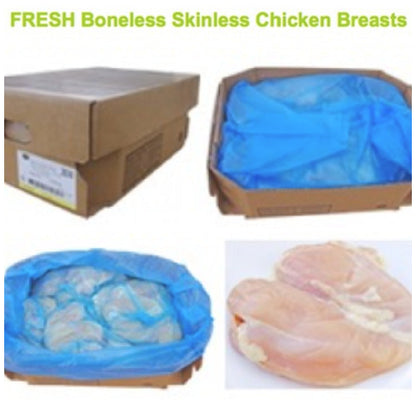 Chicken Breast:  40lb Case, Fresh, Boneless, Skinless, Natural, Cage-Free, Antibiotic-Free - Idaho