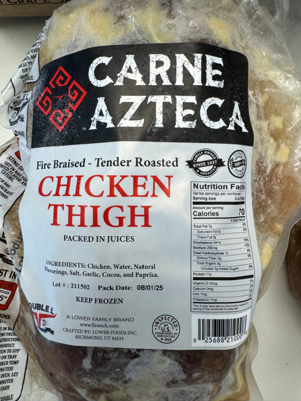 OVERSTOCK: 10ish lb case of Natural, Fully Cooked Chicken Thigh Carnitas Meat (Gluten Free and Free of Top 8 Allergens)