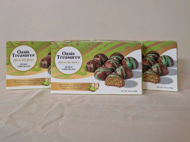 Student Fundraiser: Dubai Chocolate Truffles 3-Pack - Viral Craze Pistachio Chocolate in Truffle Form