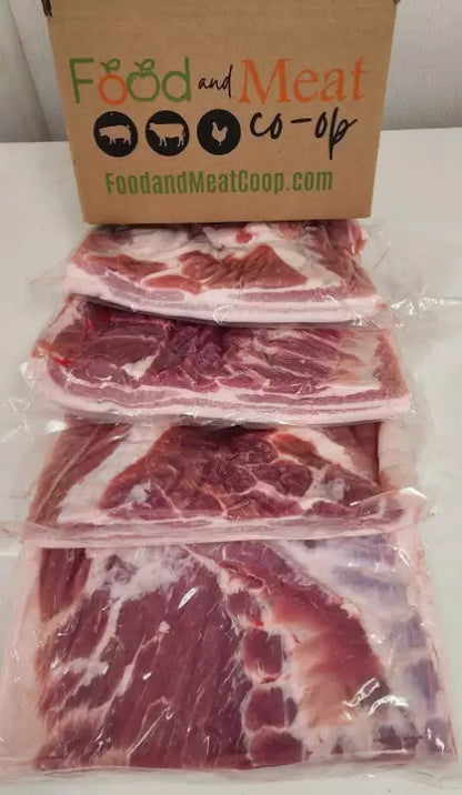 10-15 lb Natural Skin-On Pork Belly (3-4 lbs each)