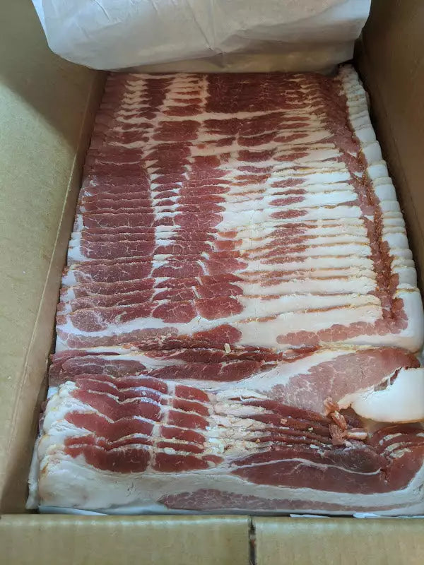 RESTOCKED and PRICE DROP: 15 lb Natural, Uncured Hickory Smoked Bacon, Minimally Processed
