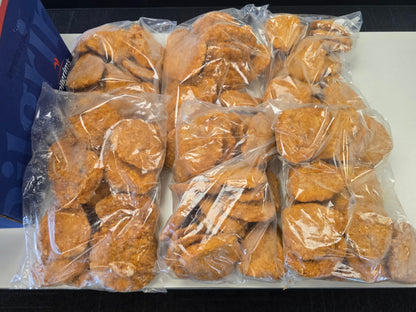 OVERSTOCK: 30lb Case of Fully Cooked, Breaded Chicken Breast (118 Ct.)
