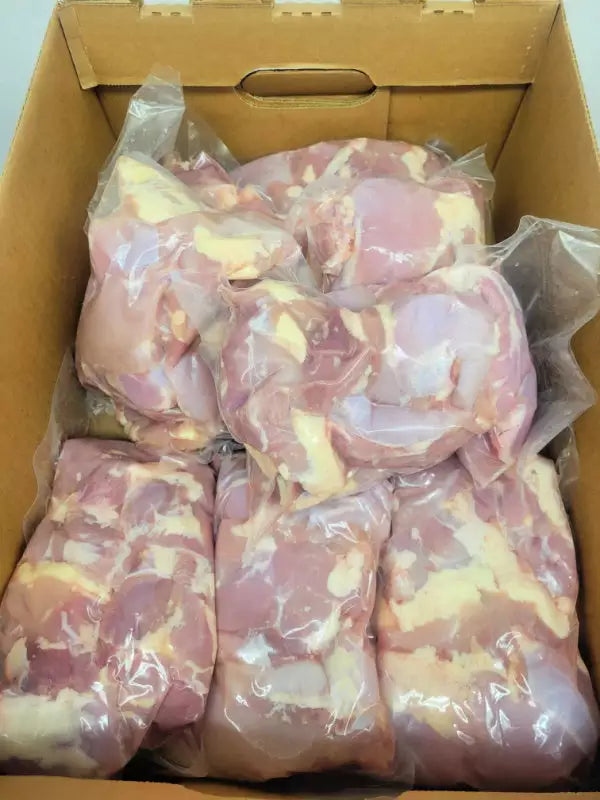 PRICE DROP and RESTOCKED: Already Prepped 38 lb Case Boneless, Skinless Natural Chicken Thighs