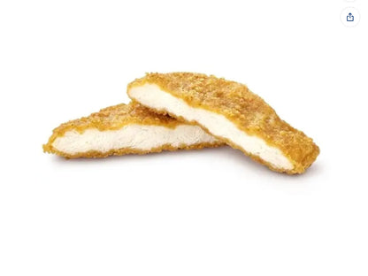 OVERSTOCK: 30lb Case of Fully Cooked, Breaded Chicken Breast (118 Ct.)