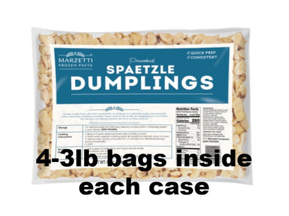 NEW: 12 lb Case German Spaetzle Dumplings (Pre-cooked and Frozen)