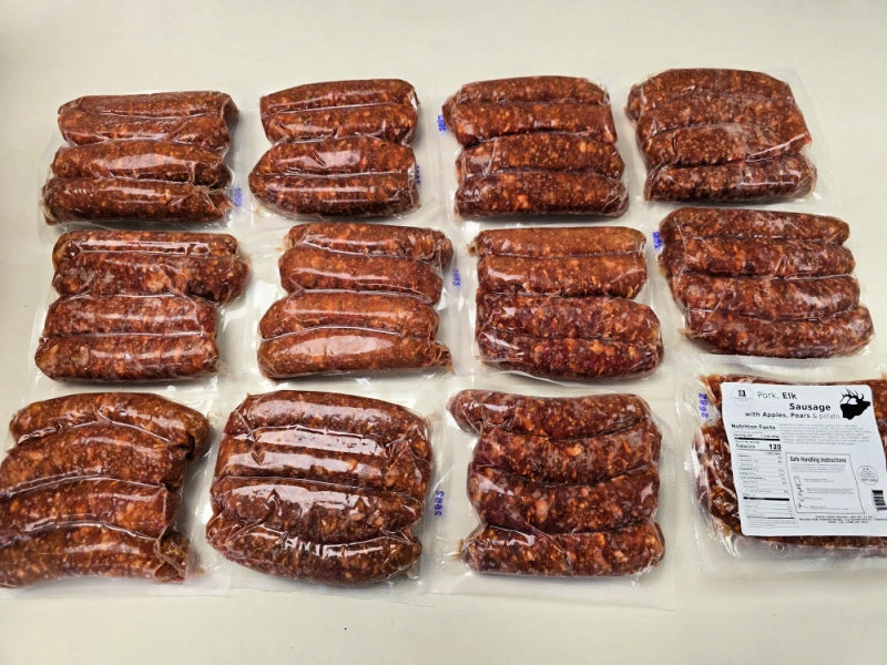 NEW: 9 lb Case Broadleaf Elk Sausage with Apple Pear Wine and Potatoes