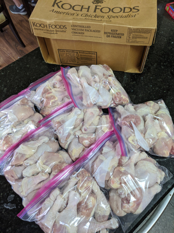 OVERSTOCK DEAL: Frozen 40 lb. case - Natural Chicken Drumsticks, Natural Jumbo
