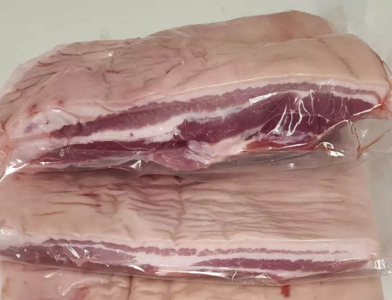 10-15 lb Natural Skin-On Pork Belly (3-4 lbs each)