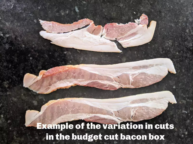 OVERSTOCK DEAL: 15 lb Case: Budget Cut Bacon Hardwood Smoked Frozen