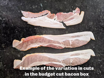 OVERSTOCK DEAL: 15 lb Case: Budget Cut Bacon Hardwood Smoked Frozen