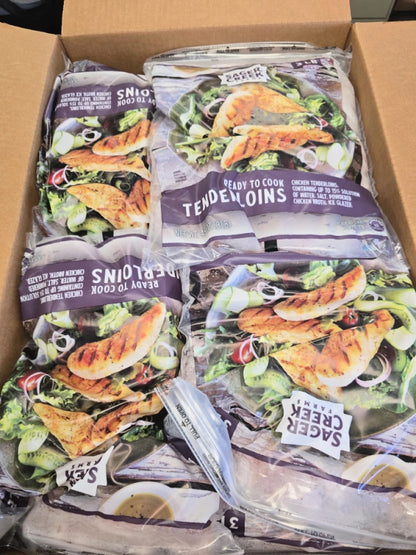 OVERSTOCK DEAL:  36 lb Case Frozen Individually Frozen Chicken Tenderloins (12 3-lb bags each case)
