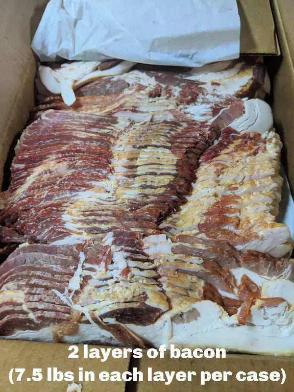 OVERSTOCK DEAL: 15 lb Case: Budget Cut Bacon Hardwood Smoked Frozen