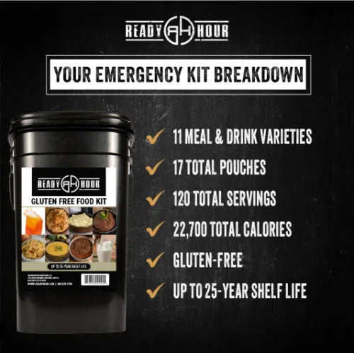 PRICE DROP: 120 Serving Gluten Free Freeze Dried Meals, 25yr Shelf Life