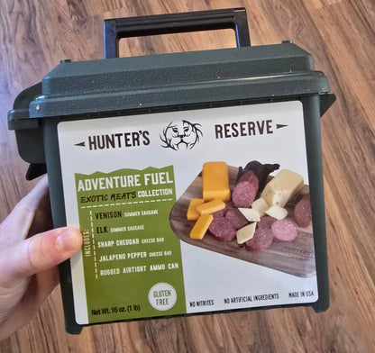 Limited Time: Ammo Gift Box with Exotic Summer Sausage and Artisan Cheese, Gluten Free, Nitrite Free and MSG Free