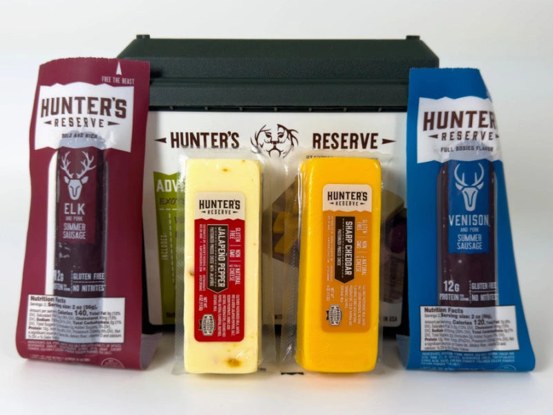 Limited Time: Ammo Gift Box with Exotic Summer Sausage and Artisan Cheese, Gluten Free, Nitrite Free and MSG Free