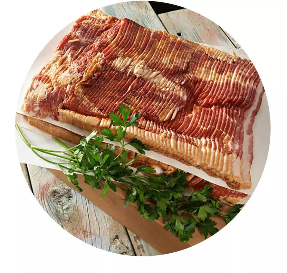 Co-op Favorite: 15 lb Case Thick Cut Bacon, Honey Cured, Locally Made