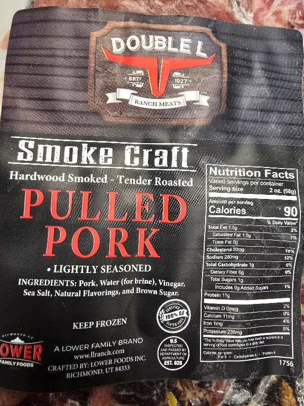 It's Back! 10 lb Case Shredded Pulled Pork: Bulk, Natural, Pre-Cooked, Minimally Processed, Local