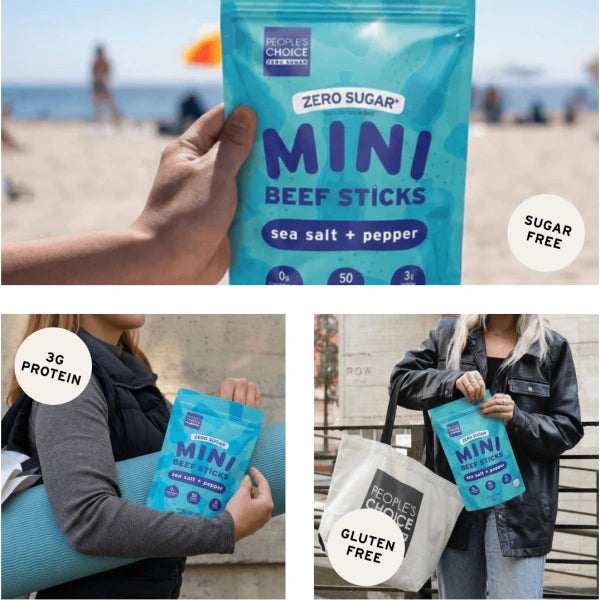 Limited Time: 8ct. Packs of Sugar-Free Salt and Pepper Beef Sticks Crisps (GF, Zero Carb)