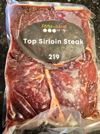 10 lb Top Sirloin Steak: Natural Beef, Hand Cut and Trimmed