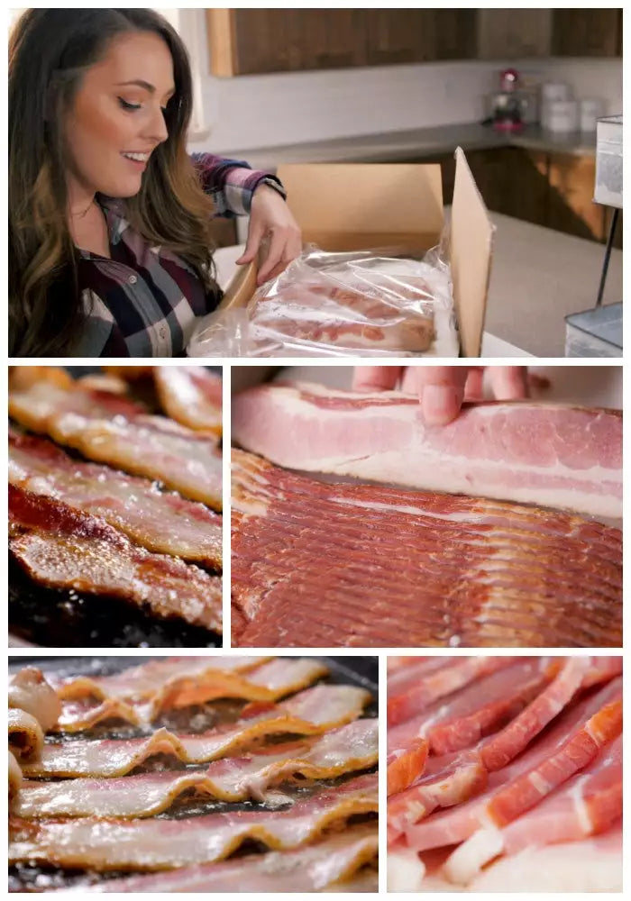RESTOCKED and PRICE DROP: 15 lb Natural, Uncured Hickory Smoked Bacon, Minimally Processed