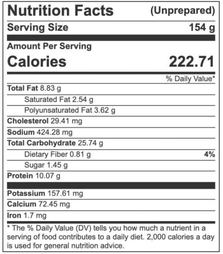 Nutrition facts