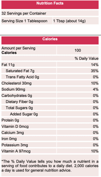 Nutrition facts