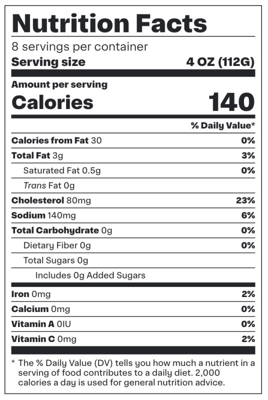 Nutrition facts
