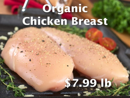 LIMITED TIME: 16lbs Organic, Air Chilled, Boneless, Skinless Chicken Breasts