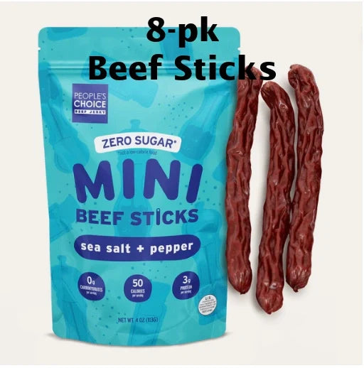 IT'S BACK: 8ct. Packs of Sugar-Free Salt and Pepper Beef Sticks (GF, Zero Carb)