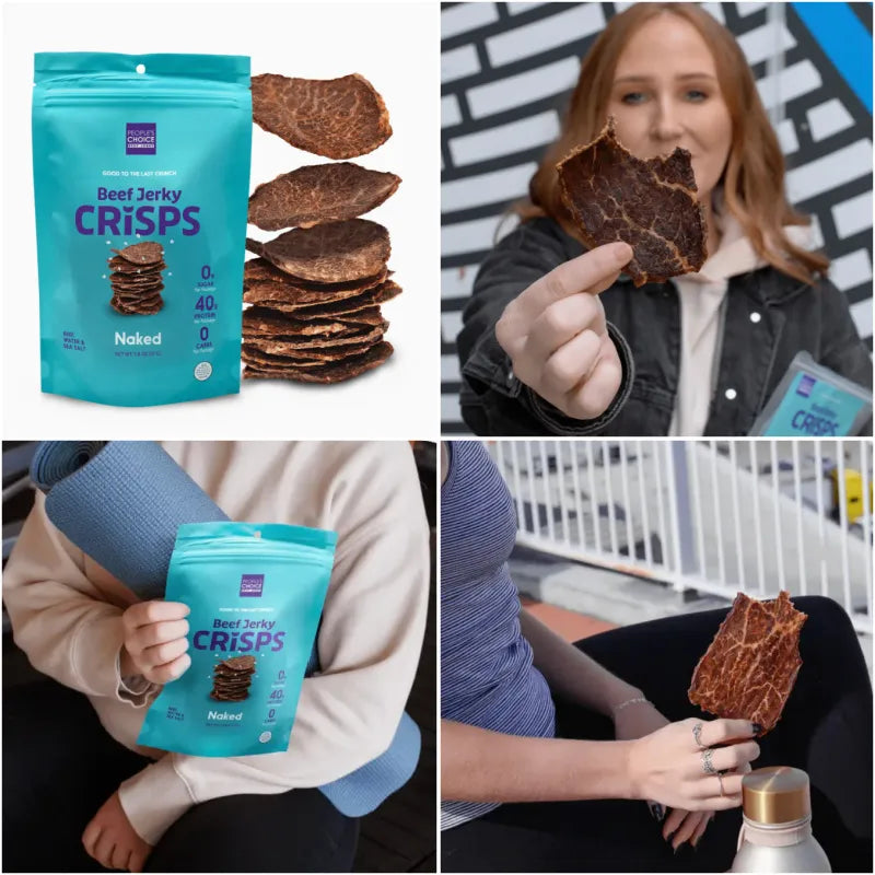 Limited Time: 8ct. Packs of Sugar-Free Beef Jerky Crisps (GF, Zero Carb)