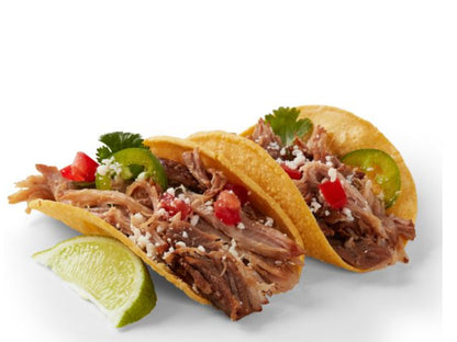 OVERSTOCK: 18lb Case of Fully Cooked Pork Carnitas, No MSG, Gluten Free