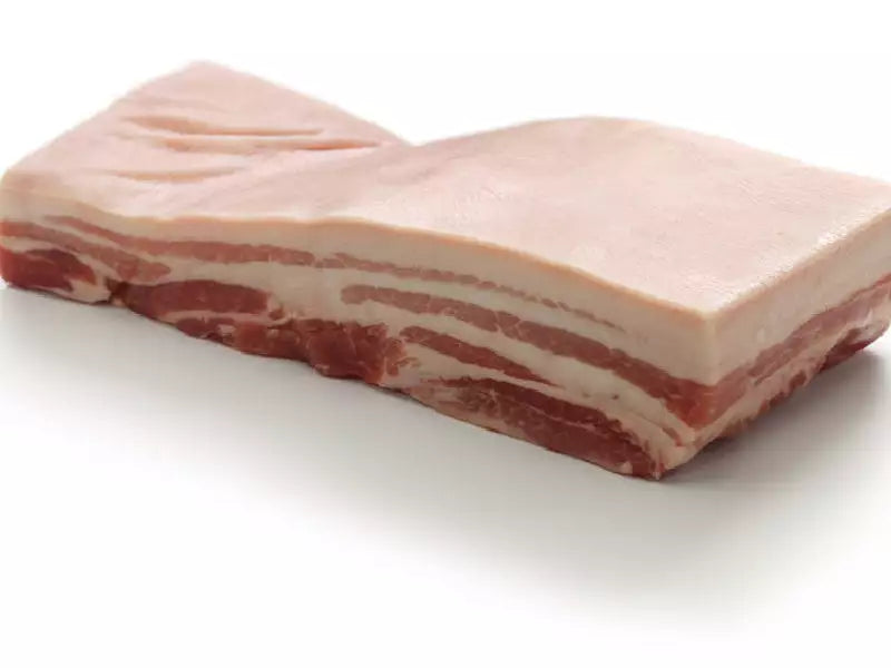 10-15 lb Natural Skin-On Pork Belly (3-4 lbs each)