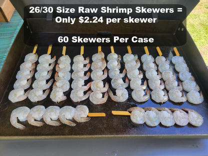 60 ct. Extra Large Shrimp Skewer Case (10 lbs, 300 Ct. Shrimp)