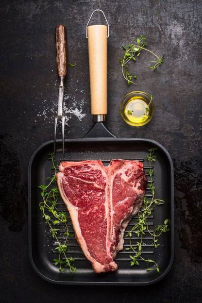 OVERSTOCK DEAL: 8-10lb Case of T-Bone Steaks (6-8 Steaks Per Case - Choose Weight)