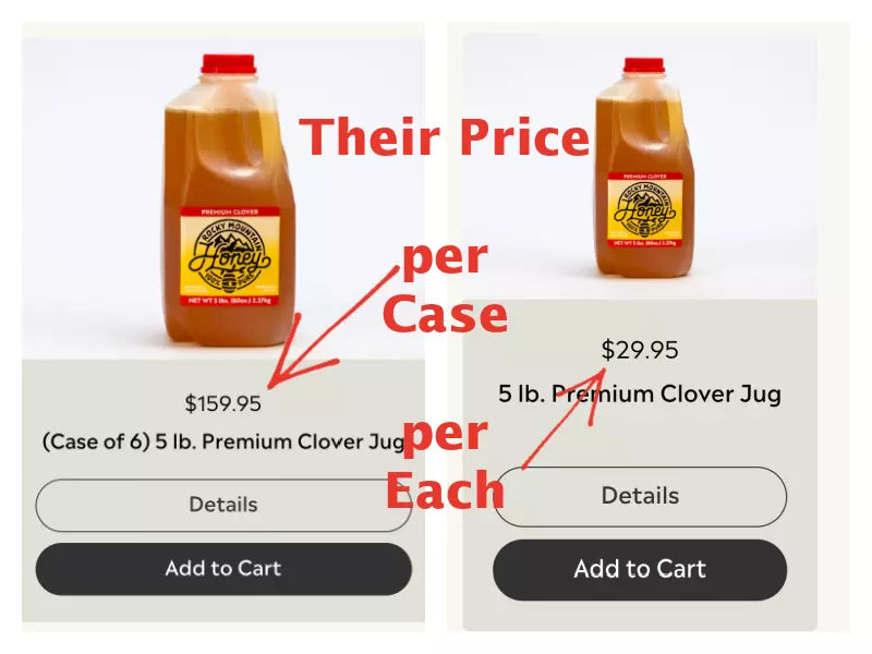 RESTOCKED: Raw Unfiltered Clover Honey 2 or 6-pk Case of 80z jugs