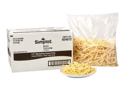 NEW: 27 lb Case Beef Tallow Shoestring French Fries