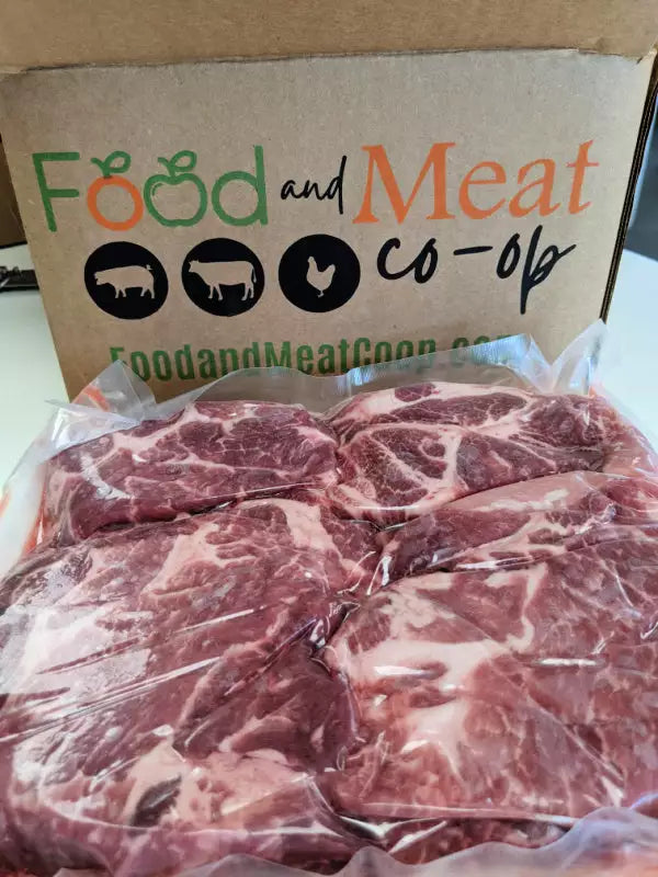 RESTOCKED: 12 lb Case Natural Boneless Country Style Pork Ribs, 4 - 3lb Packs