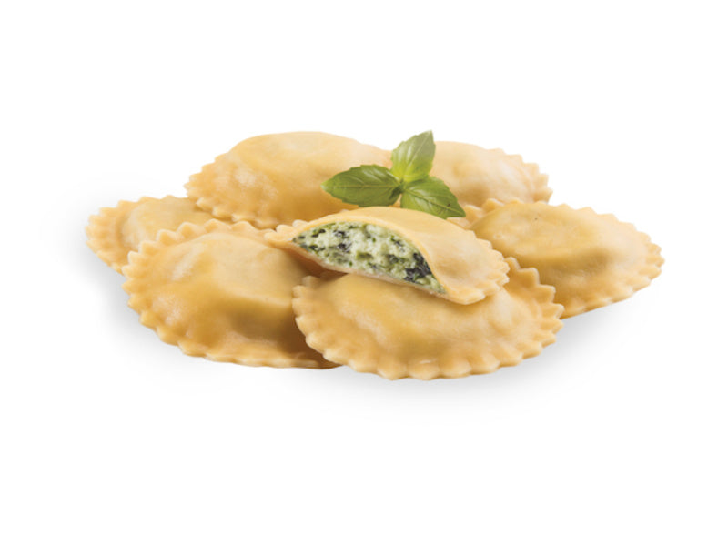 NEW: 10 lb Case Large Spinach and Mozzarella Ravioli