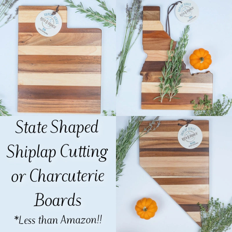 Limited Time: State Shape Shiplap Cutting/Charcuterie Boards (Utah, Idaho, Nevada Shapes)