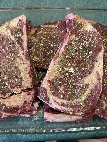 16 Mixed Steak Cuts: 4 Ribeyes, 4 New York Strip, 8 Top Sirloin Steak