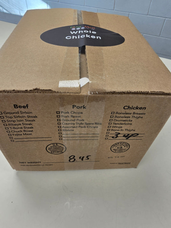 OVERSTOCK: 3-pk of Whole Natural Chickens (8ish lbs total)