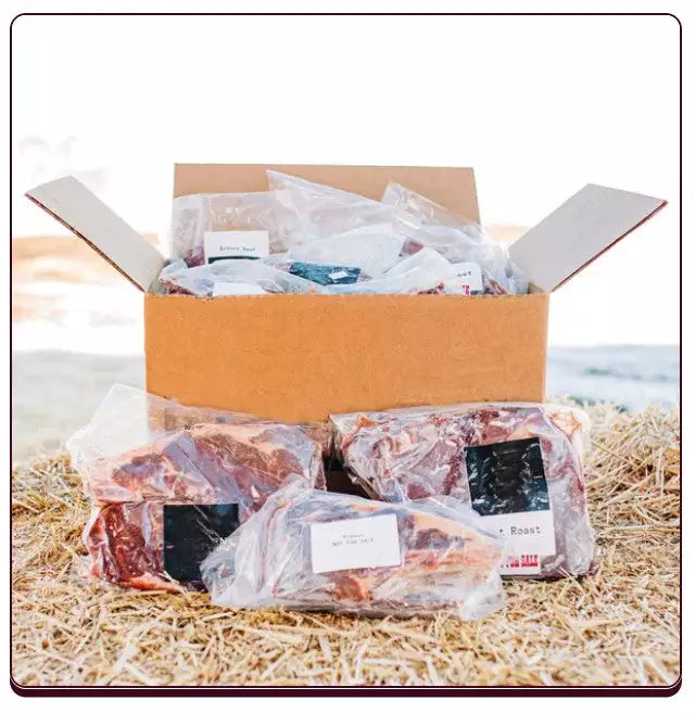PRICE DROP: 20 lbs. Local Grassfed Pasture-raised/Finished Mixed Cuts Beef Box, Golden Hour Farm