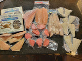 NEW: 16lbs Wild Caught Sustainable Seafood Variety Box, Cod, Crab, Salmon, Tuna, Pollock, Red Snapper and Grouper