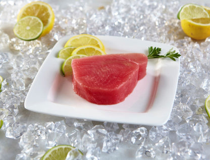 10 lb case: 4oz. Wild Caught Tuna Steaks, Grade AAA (Sushi Grade)