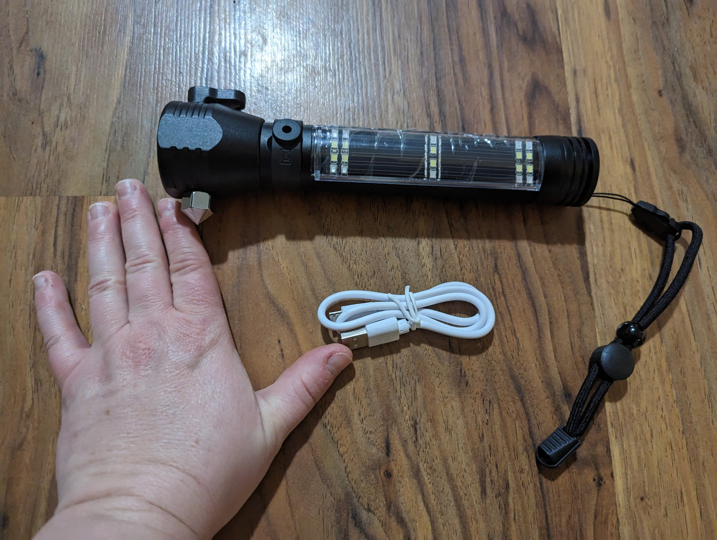 OVERSTOCK:  8 in 1 Multi Function,  USB Rechargeable, Solar Flashlight
