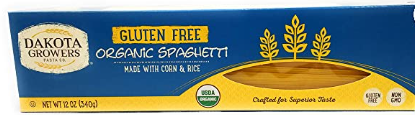 12 Ct.  Gluten Free Organic Variety Pasta Case, 4 Each of Spaghetti, Rotini, Penne, Elbow