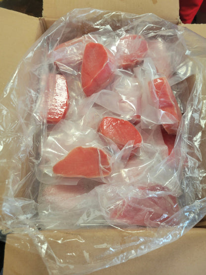 10 lb case: 4oz. Wild Caught Tuna Steaks, Grade AAA (Sushi Grade)