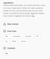 PRICE DROP: 10 lb Case Gluten Free Pre-cooked Tempura Chicken Nuggets, No MSG Added