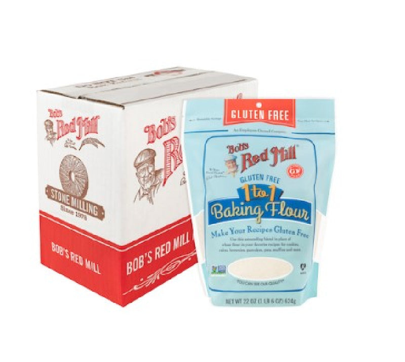 NEW: 4 Ct. Bob's Red Mill Gluten Free 1 to 1 Baking Flour, 4 - 22 Ounce Bags
